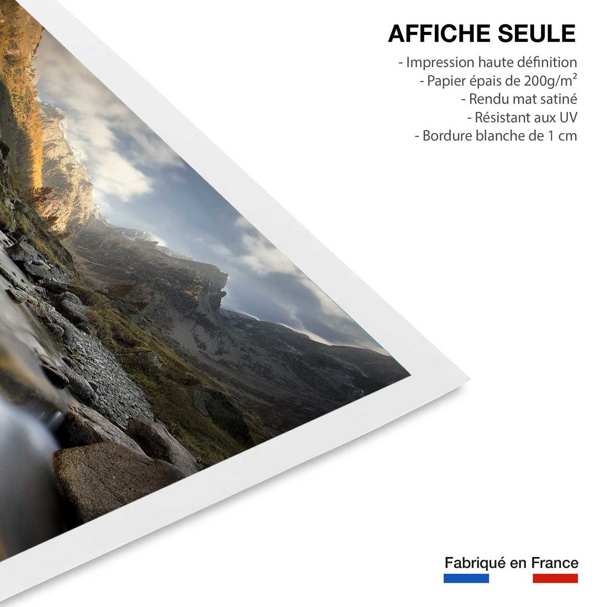 Affiche Rivière des Alpes affiche seule, HEXOA