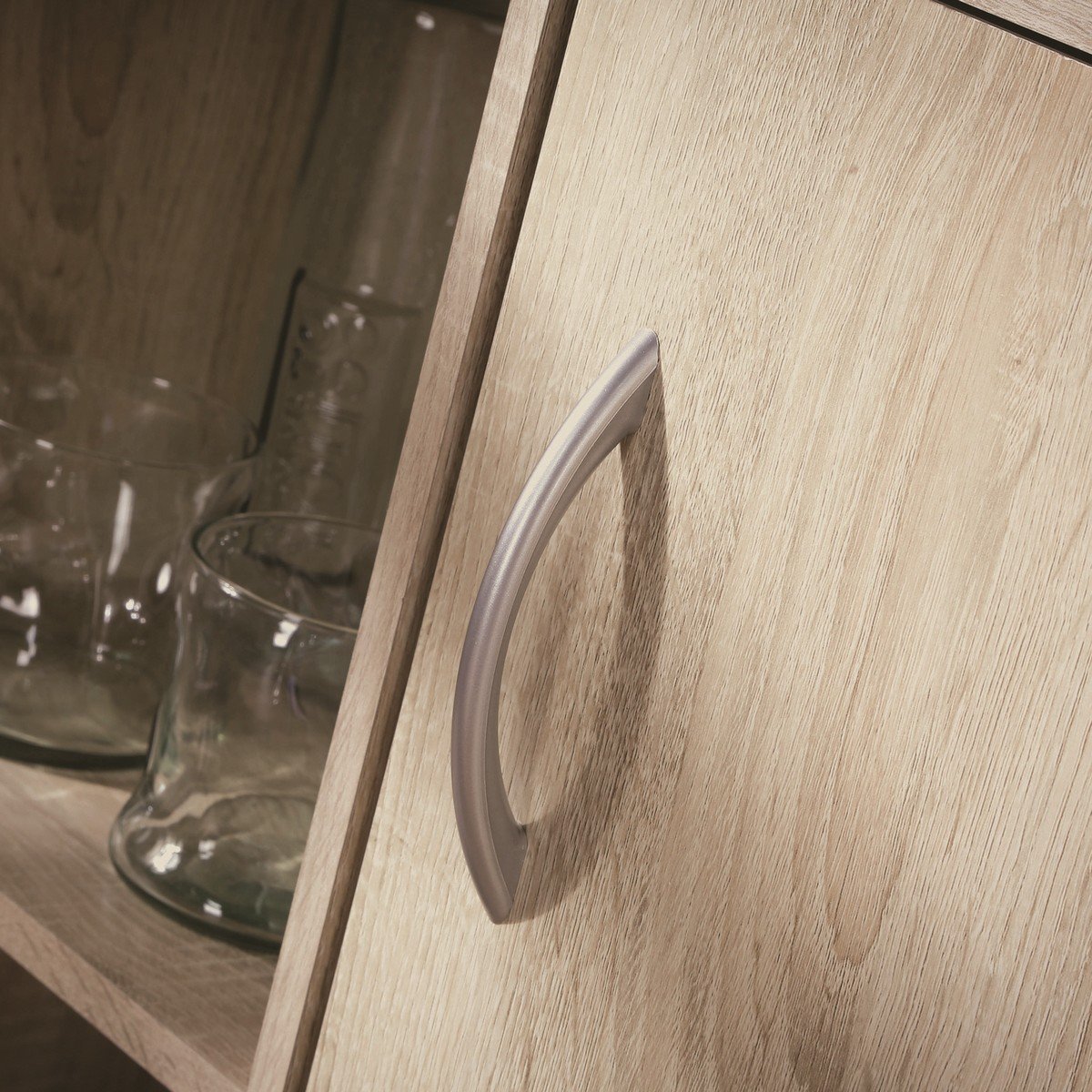 Etagère de rangement 2 casiers avec 1 tiroir et 1 placard - L61,5 cm bois clair, CALICOSY