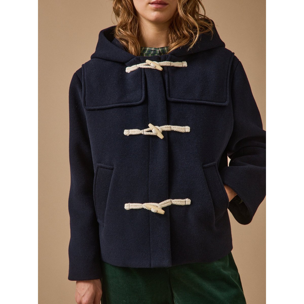 Caban court lainage marine, CYRILLUS