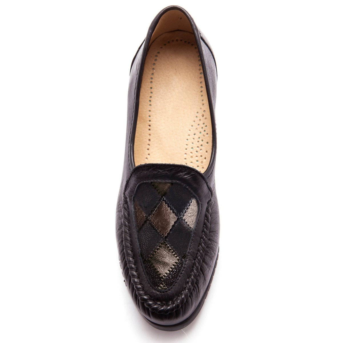 Mocassins en cuir ultra souples noir, PEDICONFORT