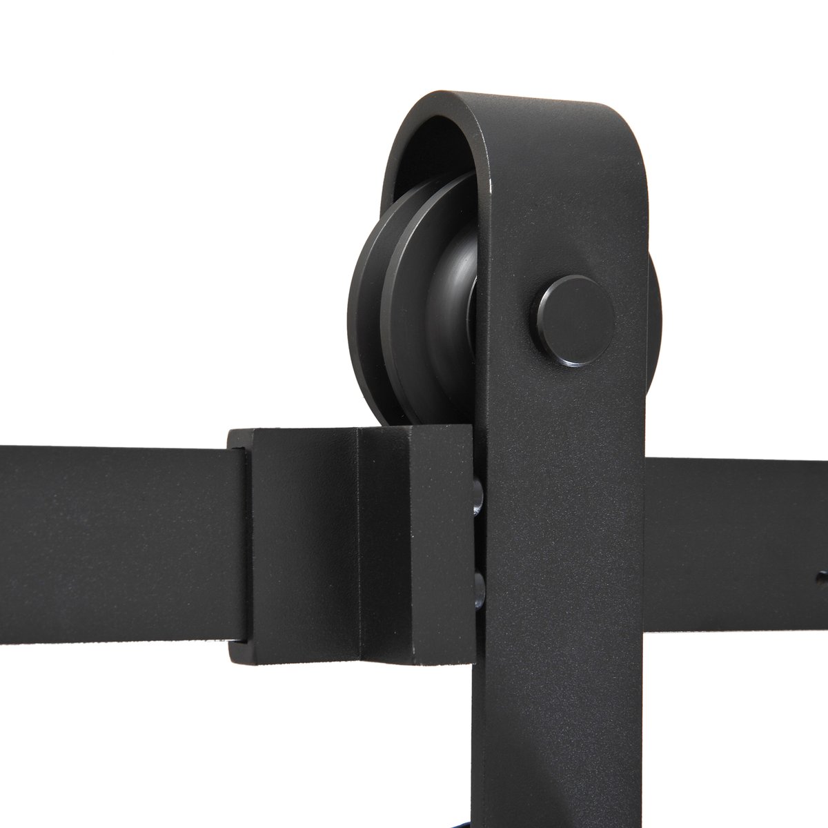Kit de quincaillerie pour porte coulissante noir, HOMCOM