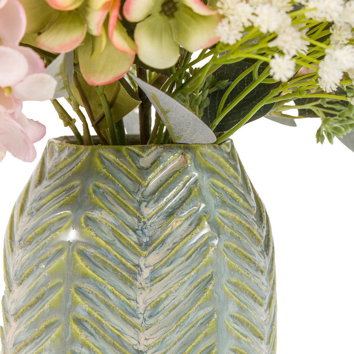 Hydrangea Arrangement in Ceramic Vase green, ÉDITÉ