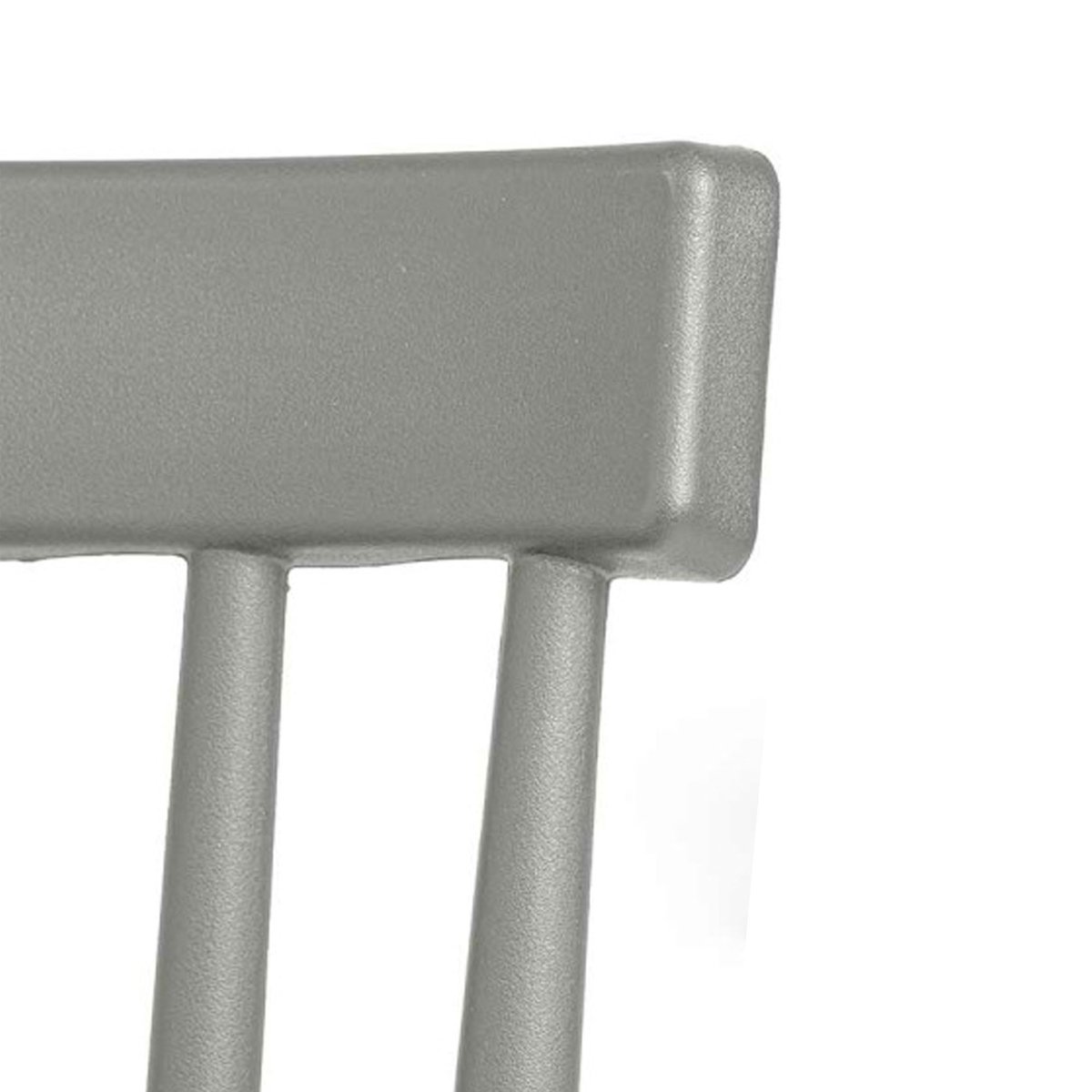 Chaise en plastique gris barreaux empilable 45x42x81.5cm gris, WADIGA