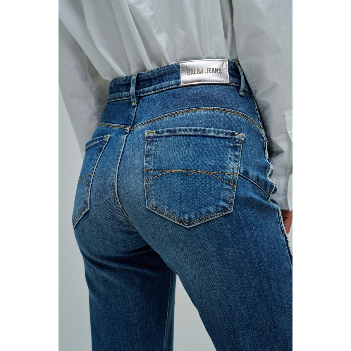 JEAN FAITH PUSH IN FLARE bleu denim, SALSA JEANS