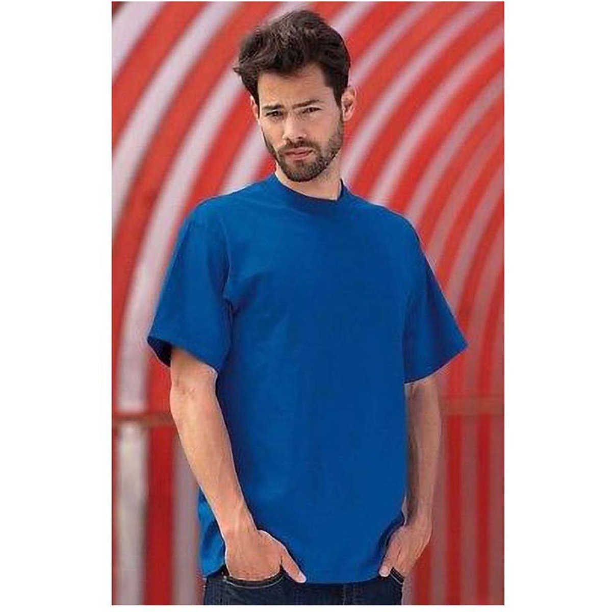 T-shirt épais manches courtes en coton bleu roi, RUSSELL