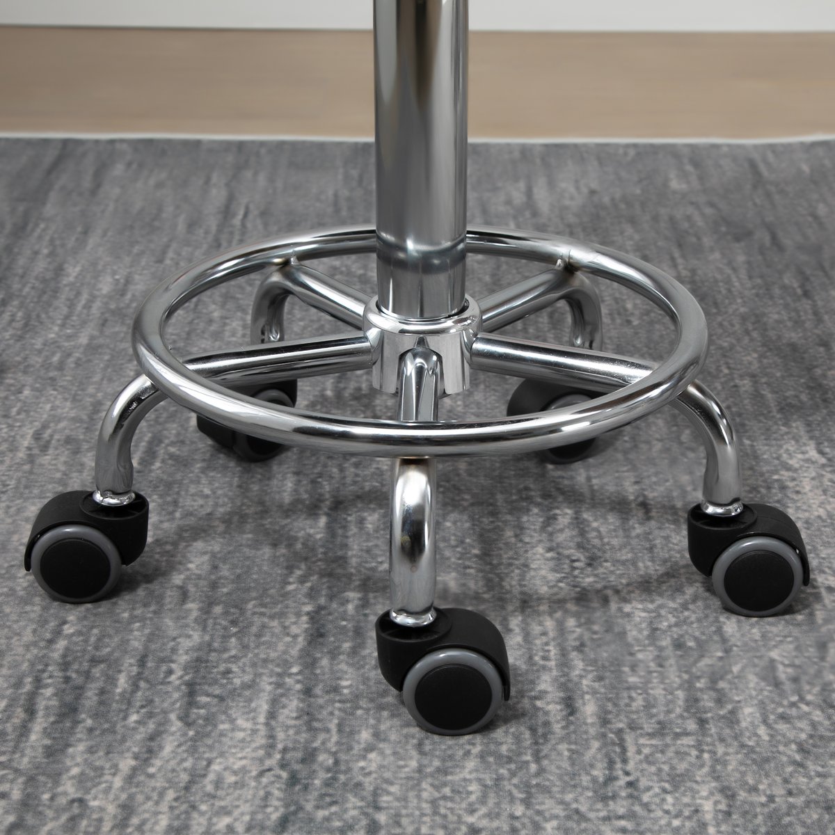 Tabouret de salon Revêtement synthétique Noir noir, HOMCOM