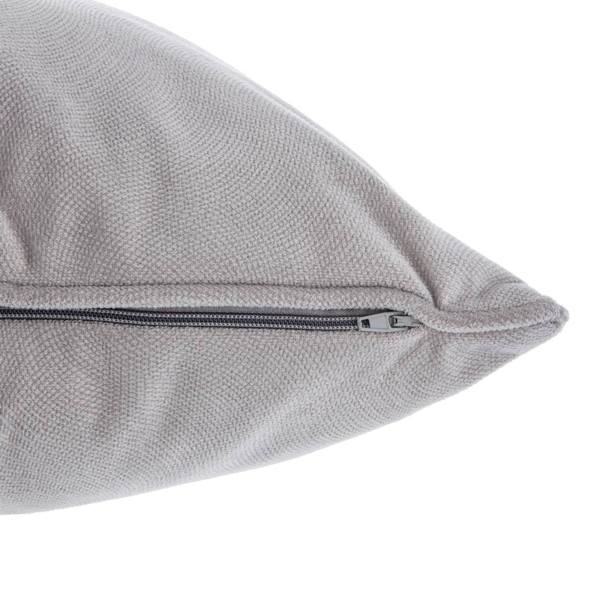 Coussin déhoussable LILOU gris souris, ATMOSPHERA