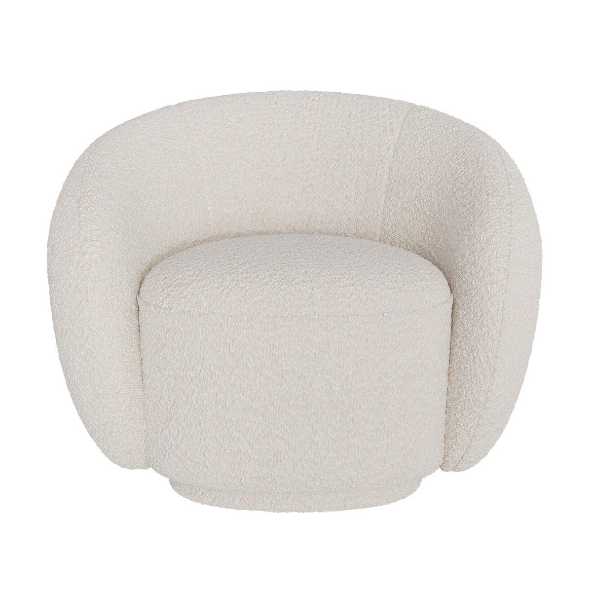 Fauteuil en tissu bouclé - NAYA blanc, MAISON PAVANE