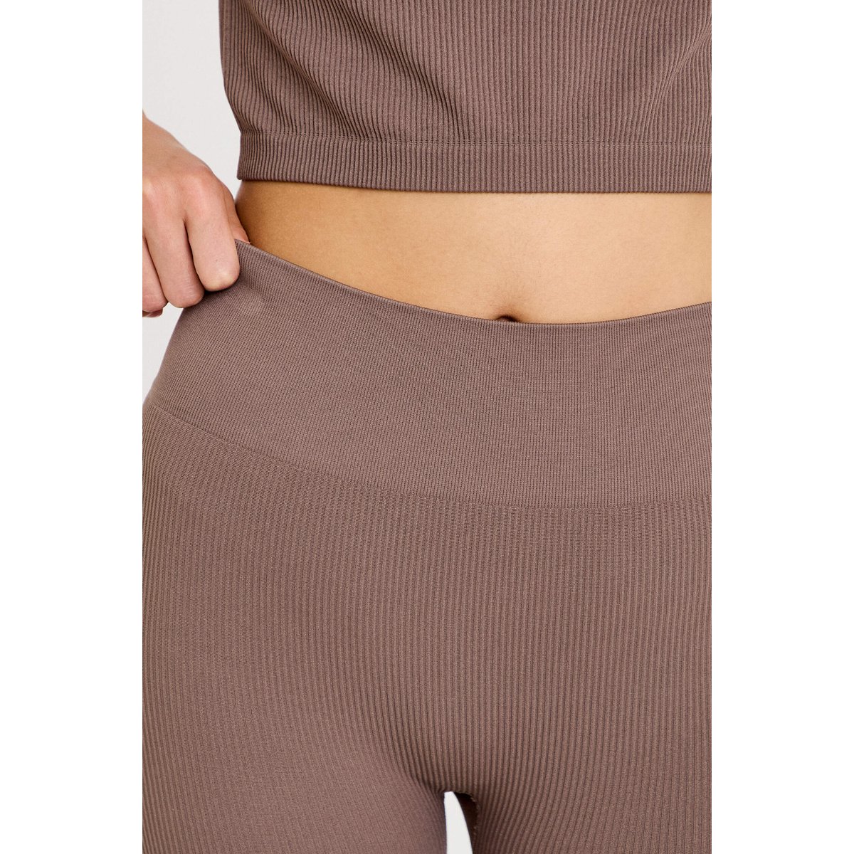 Short cycliste sans couture marron clair, CACHE CACHE