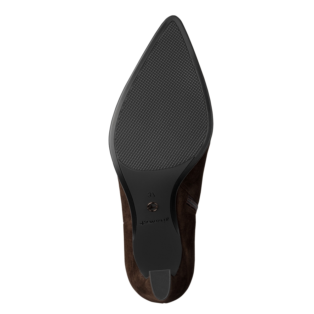 Bottine en cuir marron mocca, TAMARIS