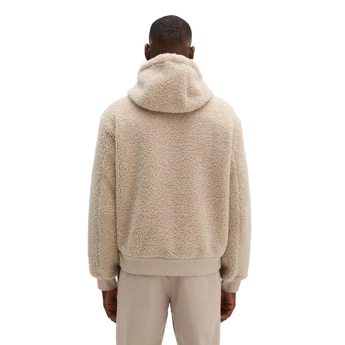 Veste sherpa décontractée avec doublure en velours côtelé beige, MARC O'POLO