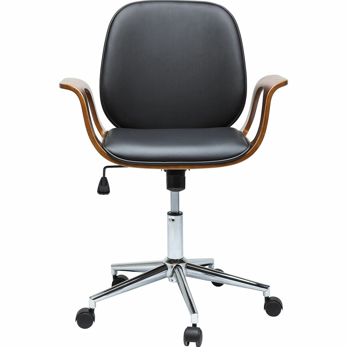 Bürodrehstuhl Patron Walnut schwarz, KARE DESIGN