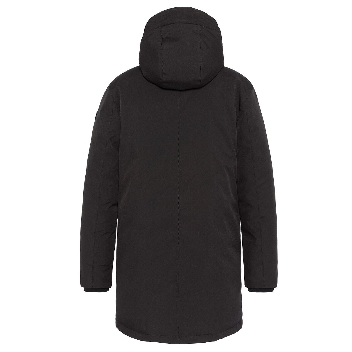 Manteau ELJIN doublé doudoune et capuche sherpa noir, SCHOTT
