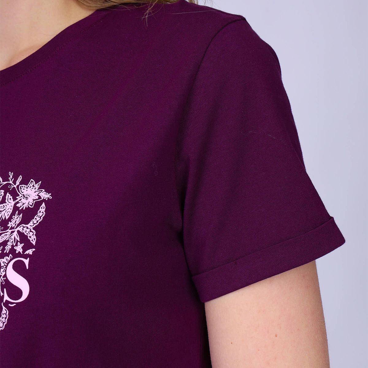 T-shirt Flowers violet, MISE AU GREEN