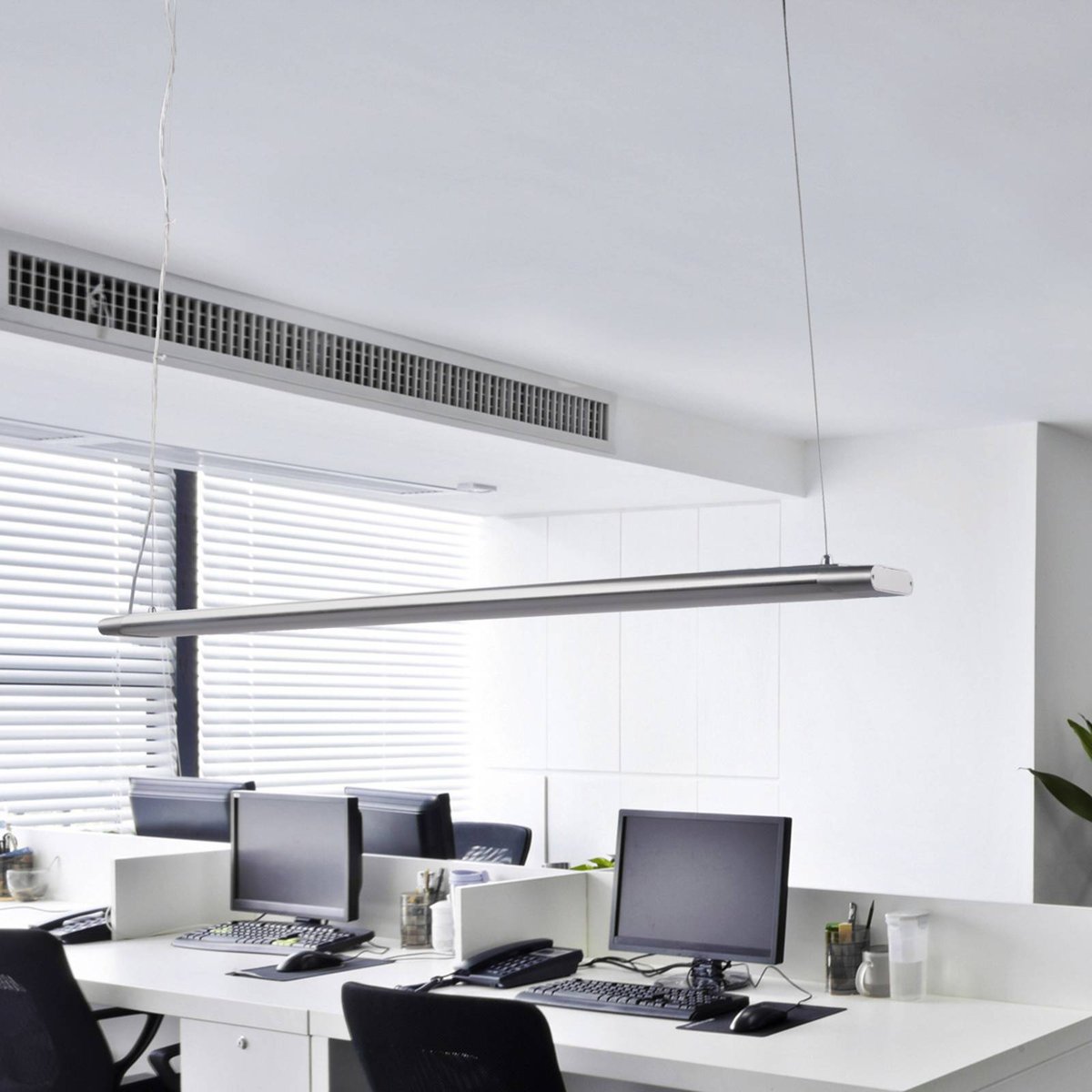 Suspension  moderneLED, Vinca blanc, argent, ARCCHIO