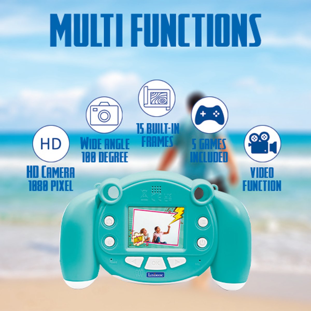 Starcam® Appareil photo numérique HD avec carte SD bleu, LEXIBOOK