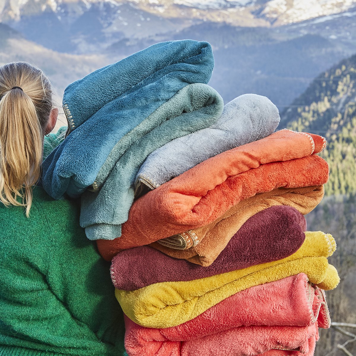 Plaid bien au chaud miel, SYLVIE THIRIEZ