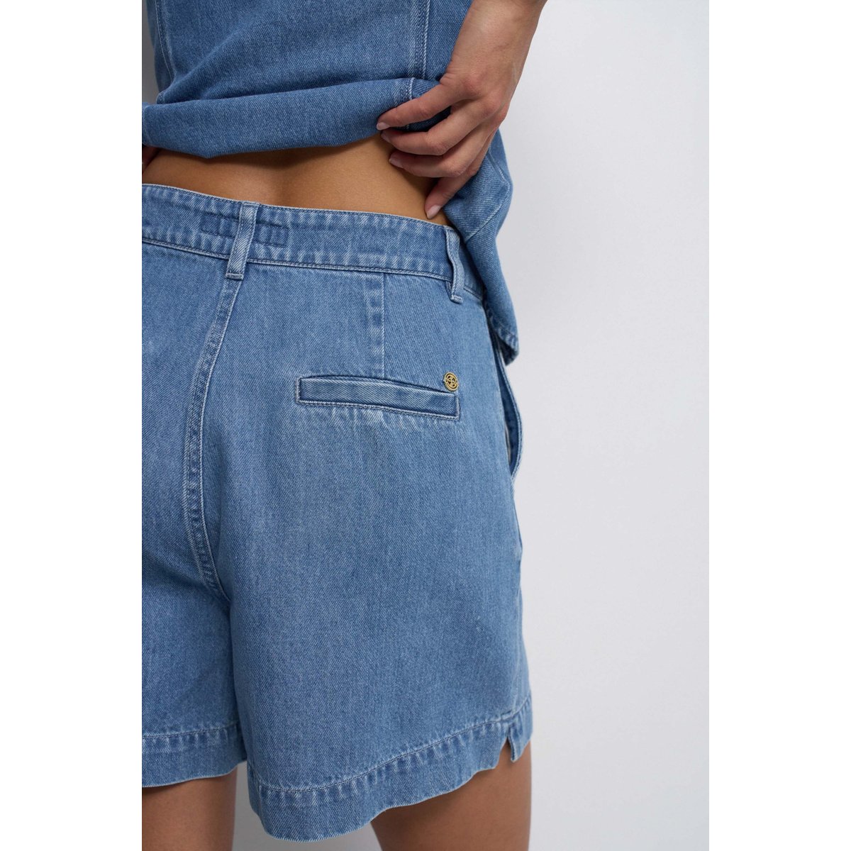 SHORT EN LIGHTDENIM BAGGY bleu turquoise, SALSA JEANS