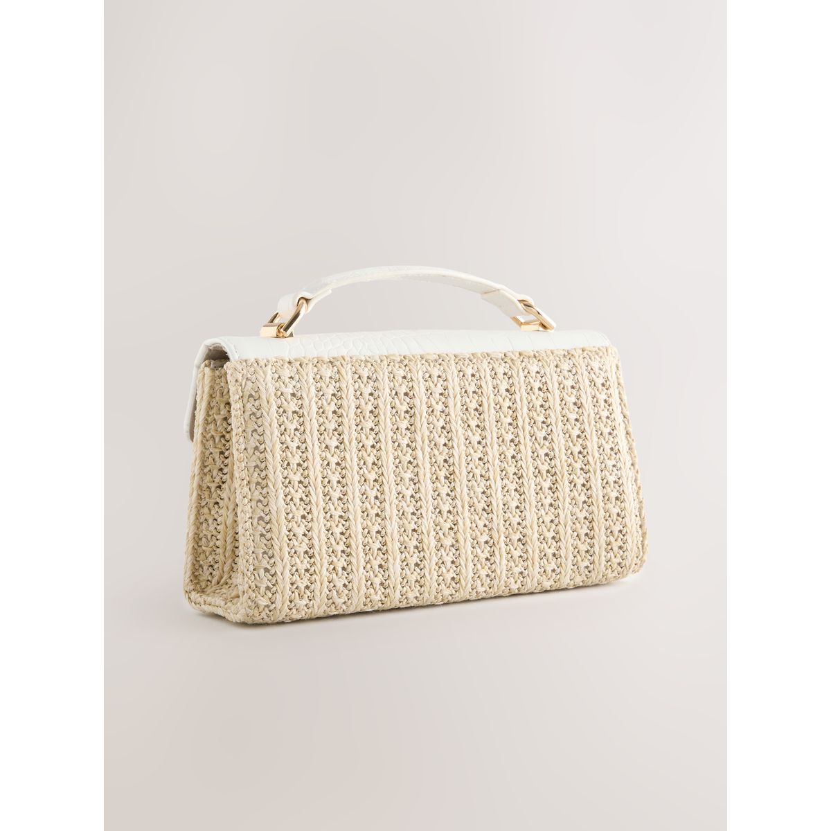 Sac à poignée supérieure effet raphia naturel, NEXT