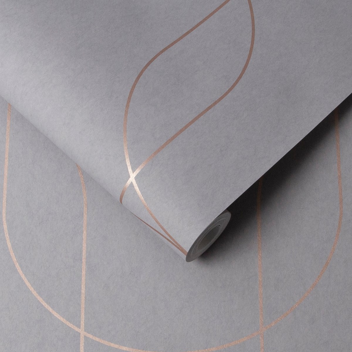 Papier peint Palais Grey & Pink Gold gris, GRAHAM ET BROWN