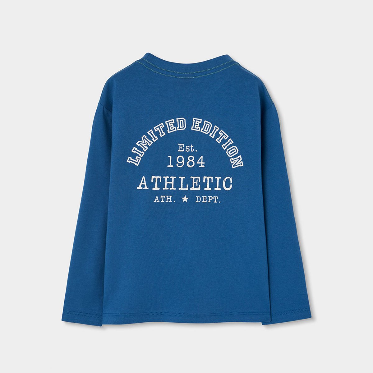 T-shirt en maille garçon avec broderie Athletic bleu, BOBOLI