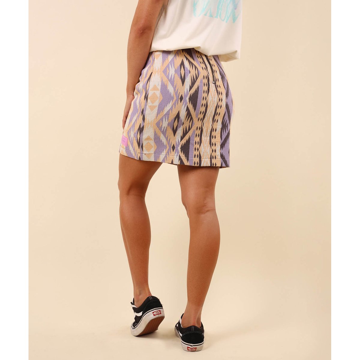 Mini jupe en jacquard tissé XODA corail, OXBOW