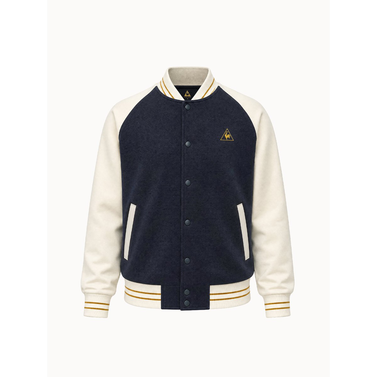 Bomber bi-matière Le Coq Sportif x Maradona effet piqué LCS CUP bleu marine, LE COQ SPORTIF
