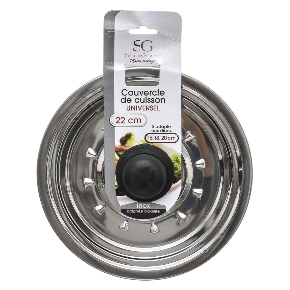 Couvercle universel en inox ESSENTIELS argent, 5FIVE SIMPLY SMART