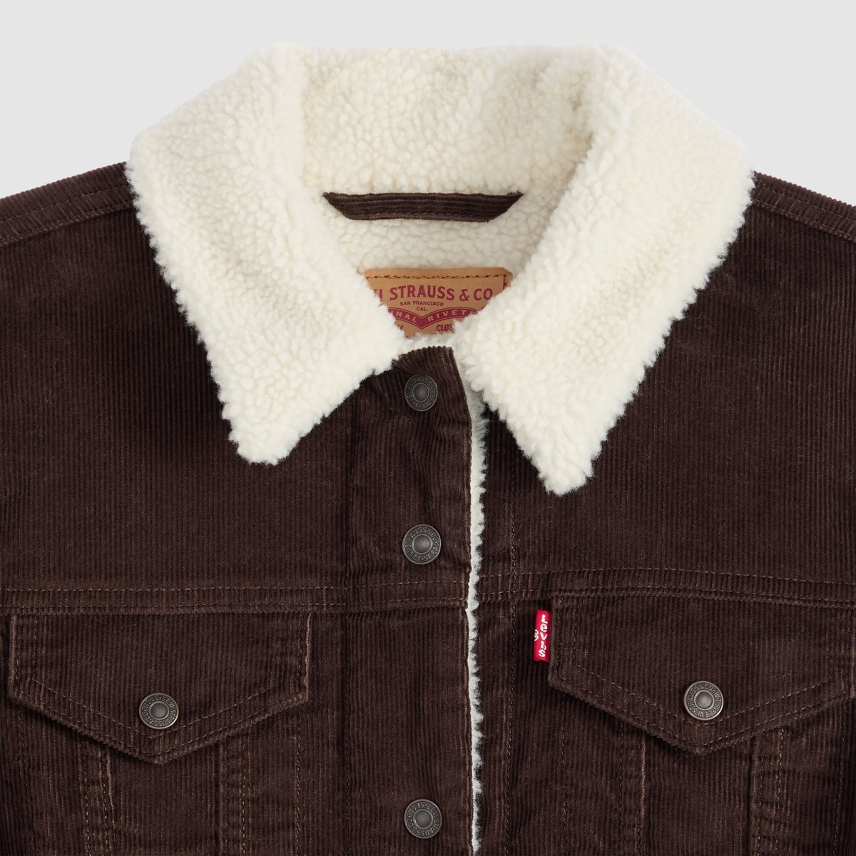 Veste Trucker Original Sherpa velours marron - java, LEVI'S