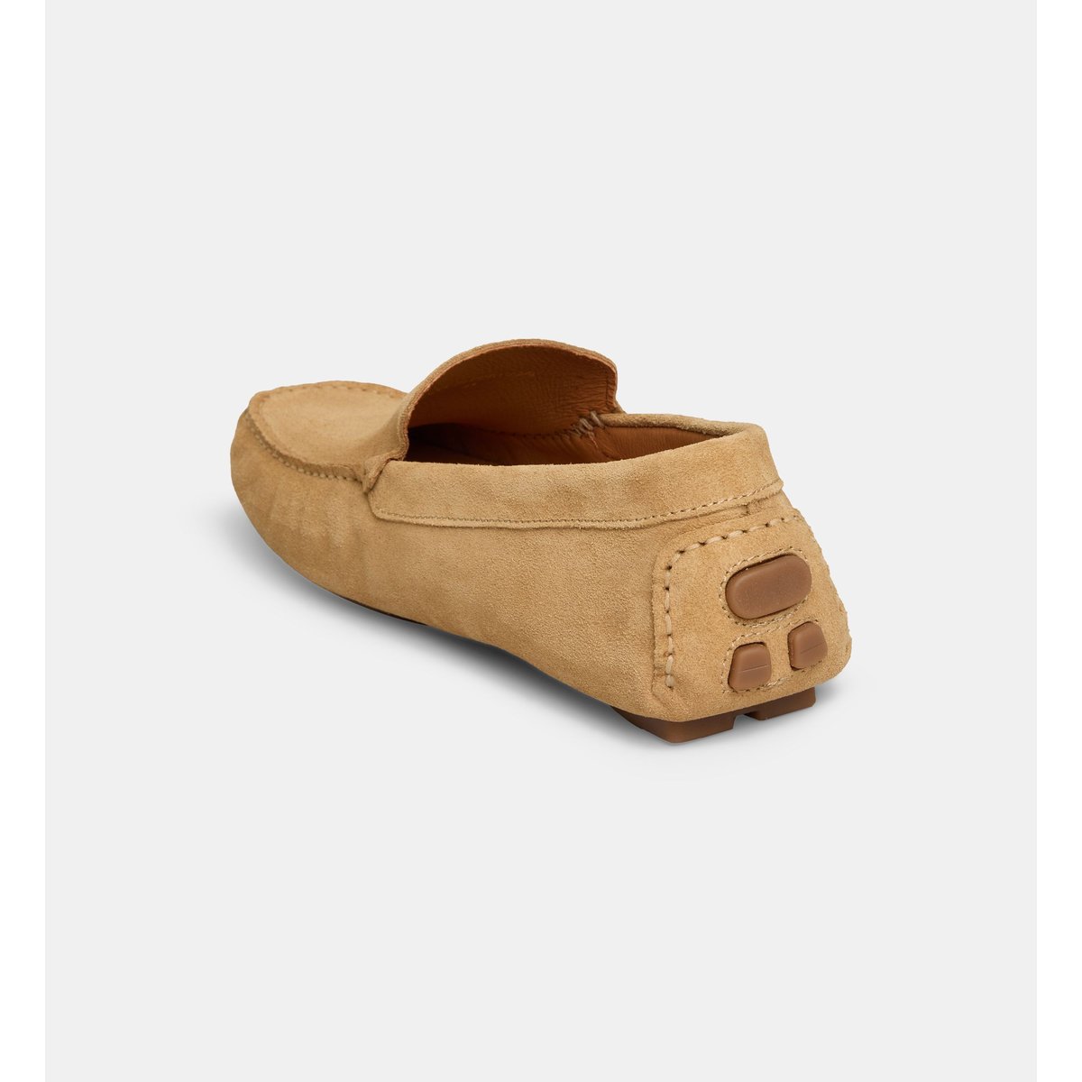 Mocassins isidore en cuir velours beige, COMPTOIR GL