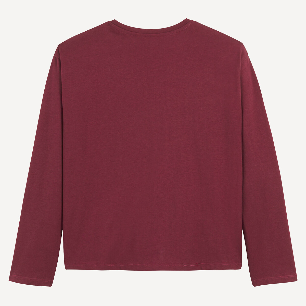 Long Sleeve T-Shirt with Bow Print burgundy, LA REDOUTE COLLECTIONS