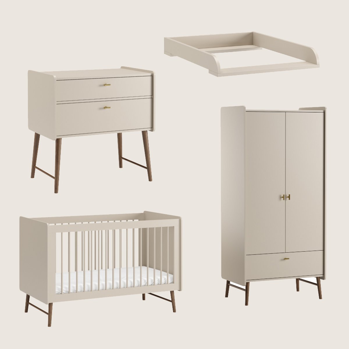 LIT ÉVOLUTIF BÉBÉ «ROSEAU» | 70 X 140 CM ROSEAU beige, PETITE AMELIE