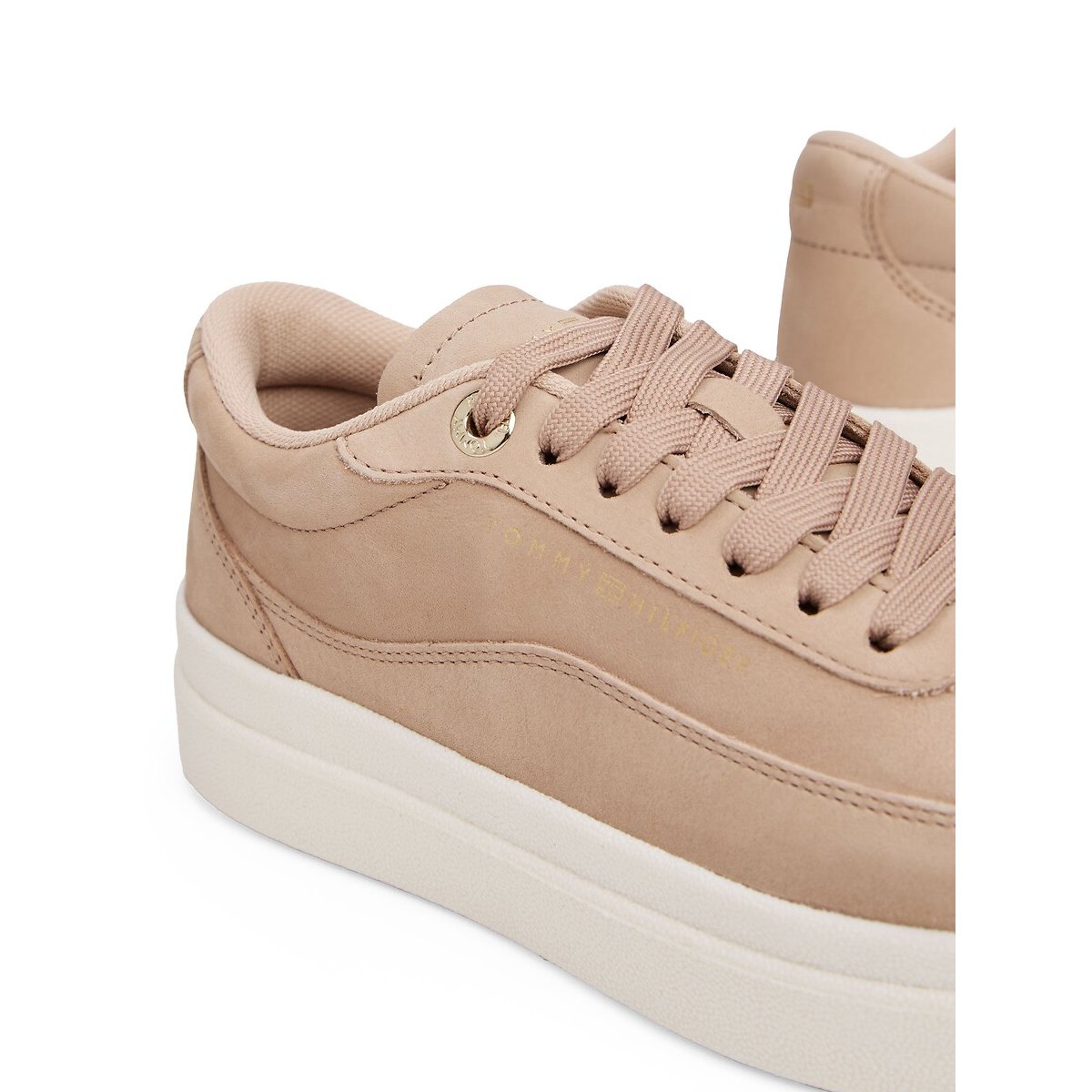 Baskets en cuir nubuck Modern Court beige, TOMMY HILFIGER