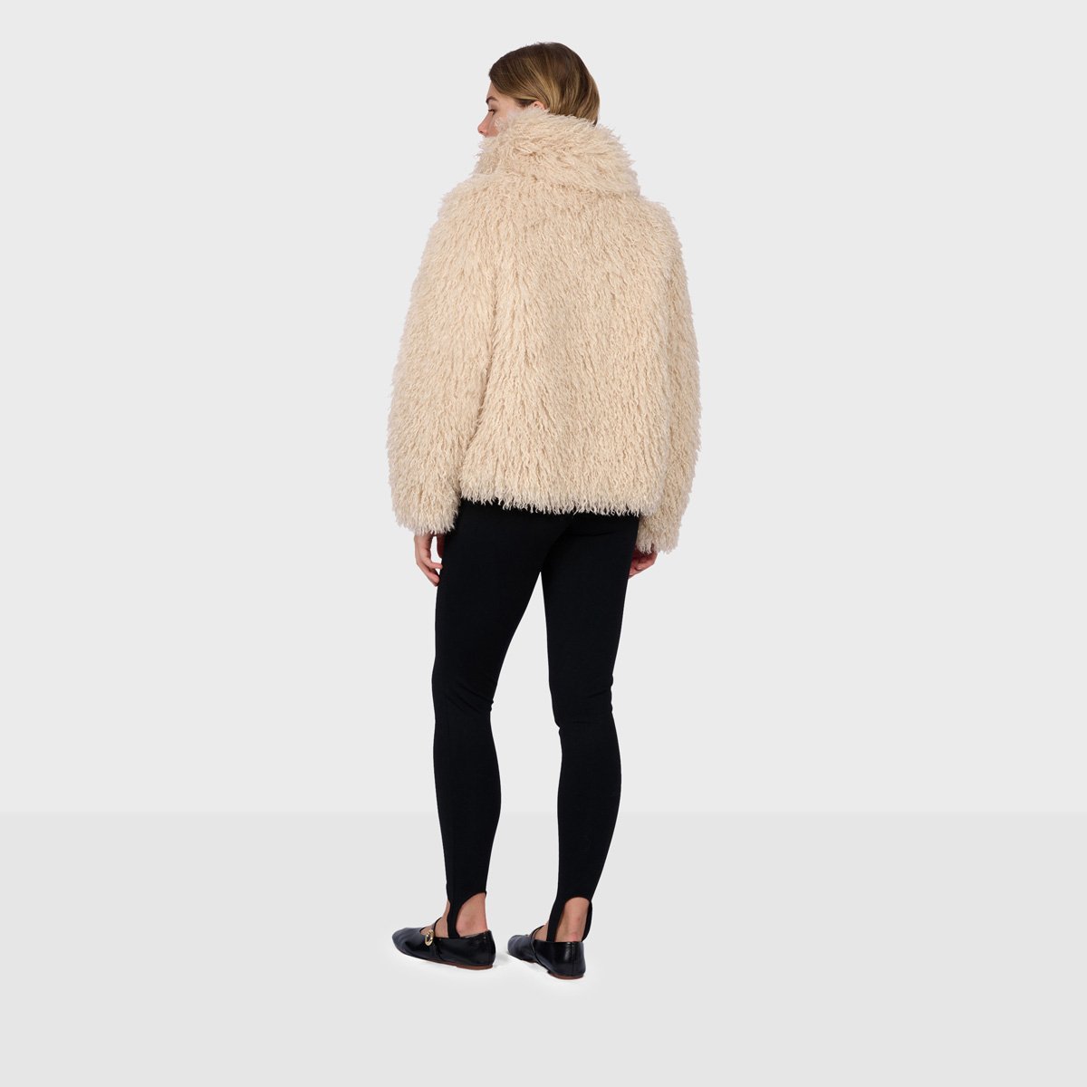 Veste courte à châle amovible KYOTO beige clair, OAKWOOD