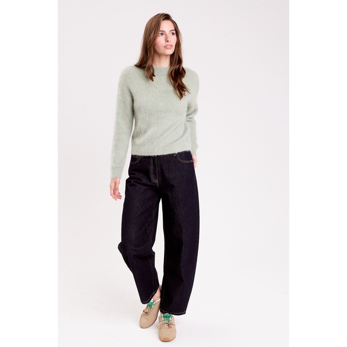 Pull duveteux vert pastel, CACHE CACHE