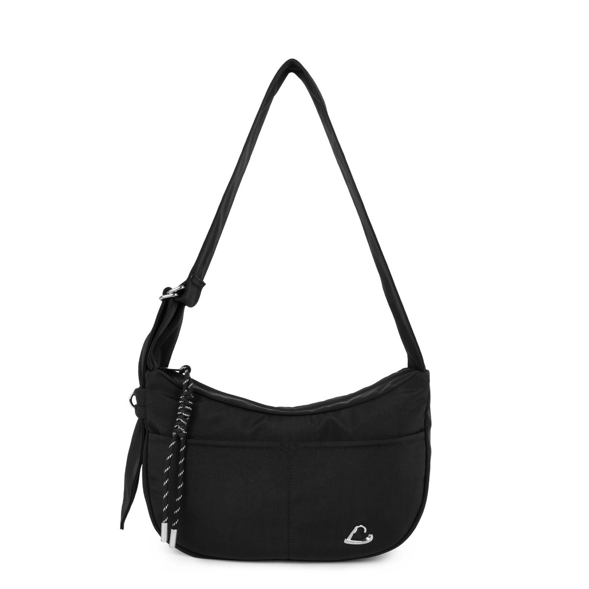 Sac besace BASIC LOVE noir, LANCASTER