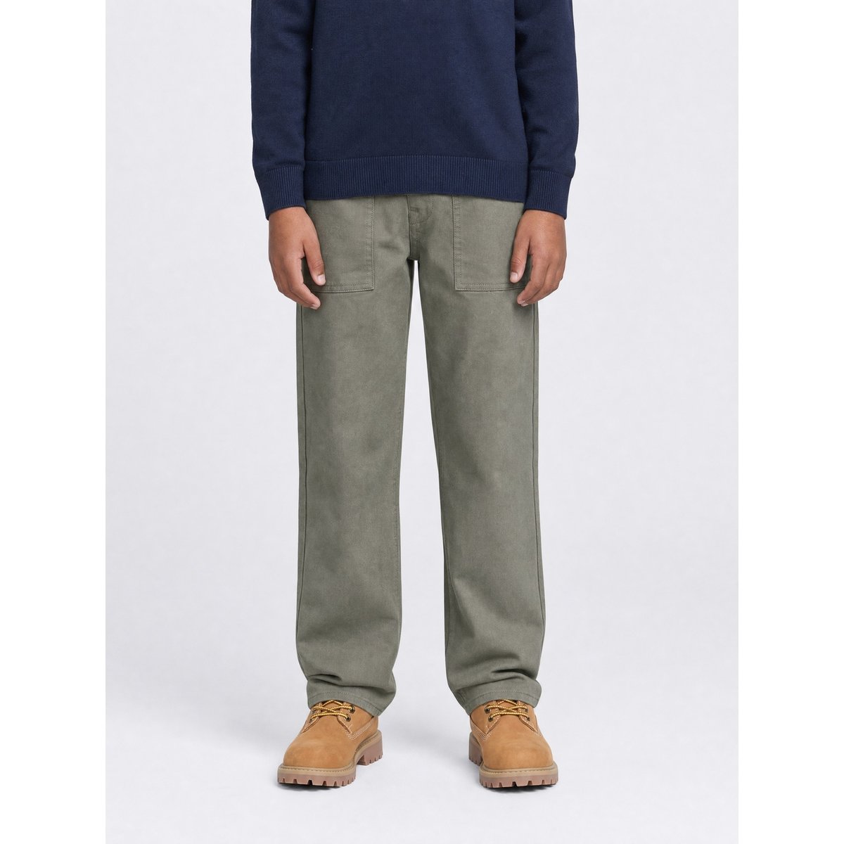 Pantalon large lenox en velours côtelé gris beluga, PETROL INDUSTRIES