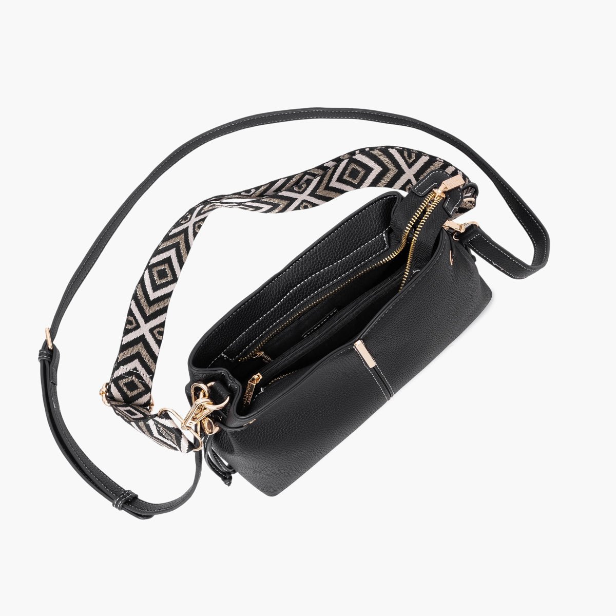 Sac multi poches Taloum M noir,doré, LOLLIPOPS