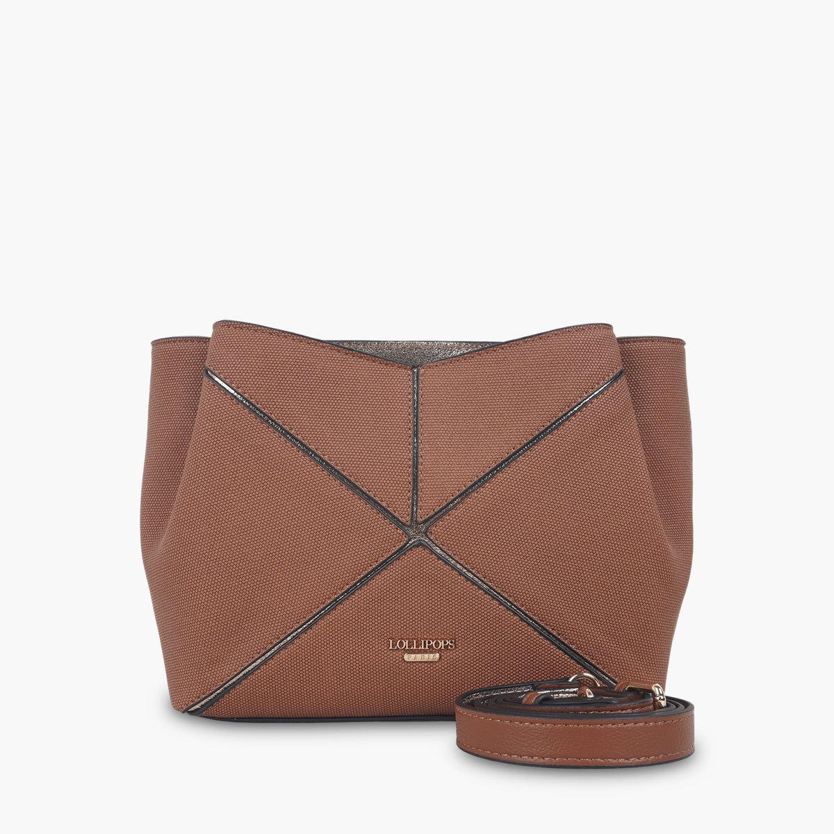 Sac multi poches Tamelia cognac,doré, LOLLIPOPS