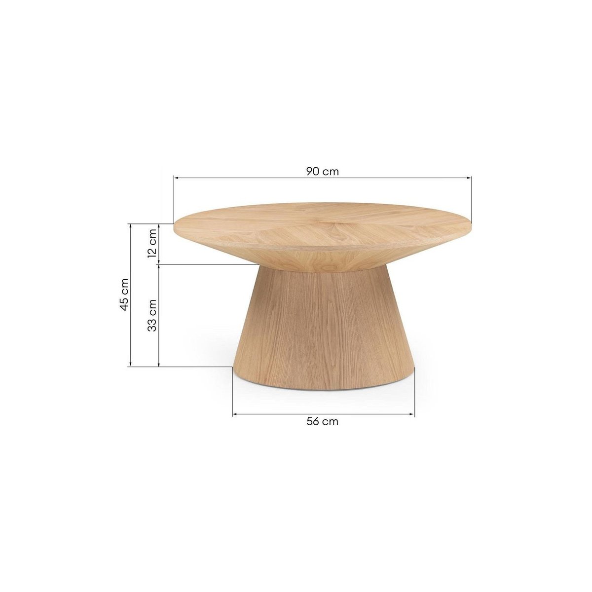 Table basse ronde ORB chêne chêne naturel, RECOLLECTION