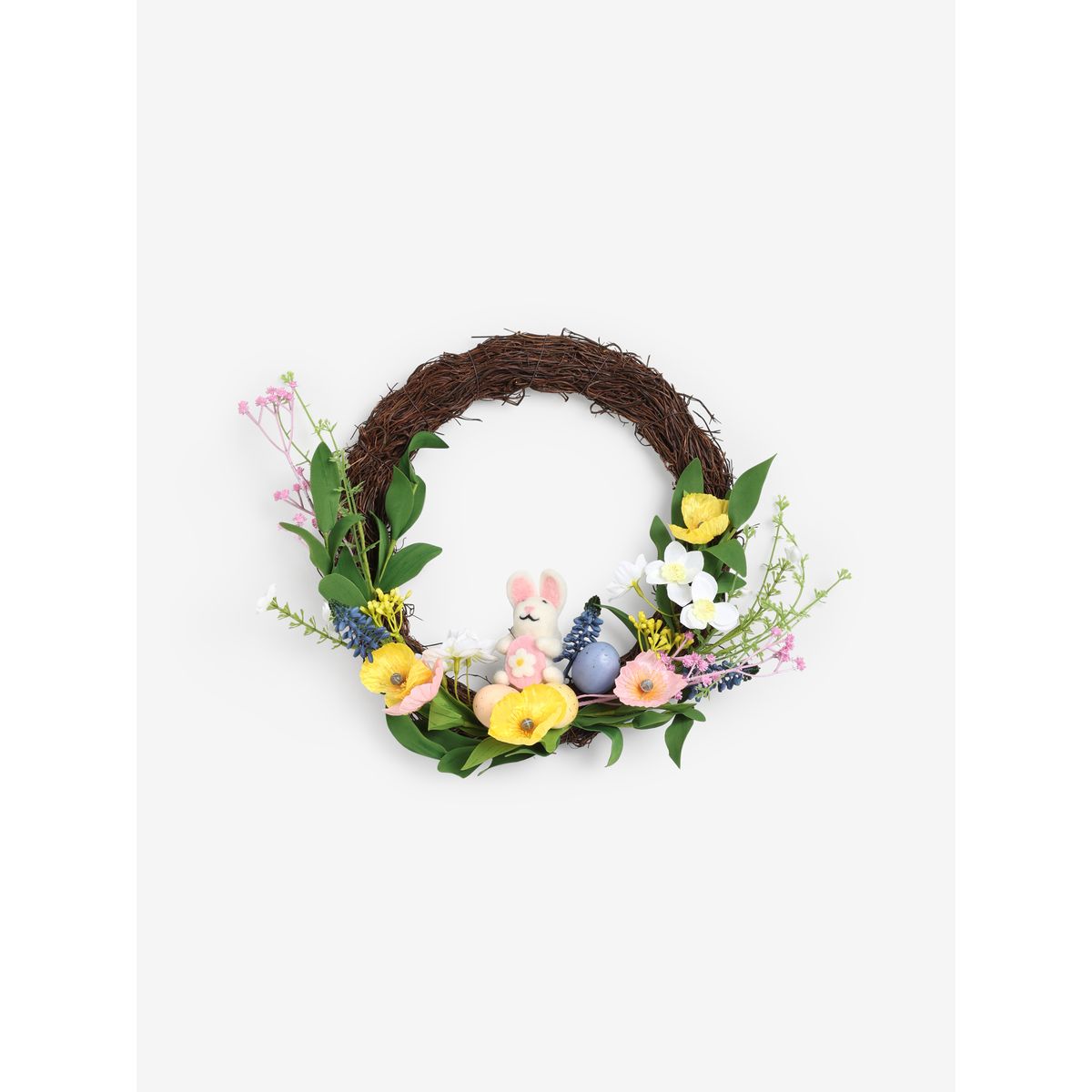 Couronne d’œufs, lapin de pâques et fleurs vert, NEXT