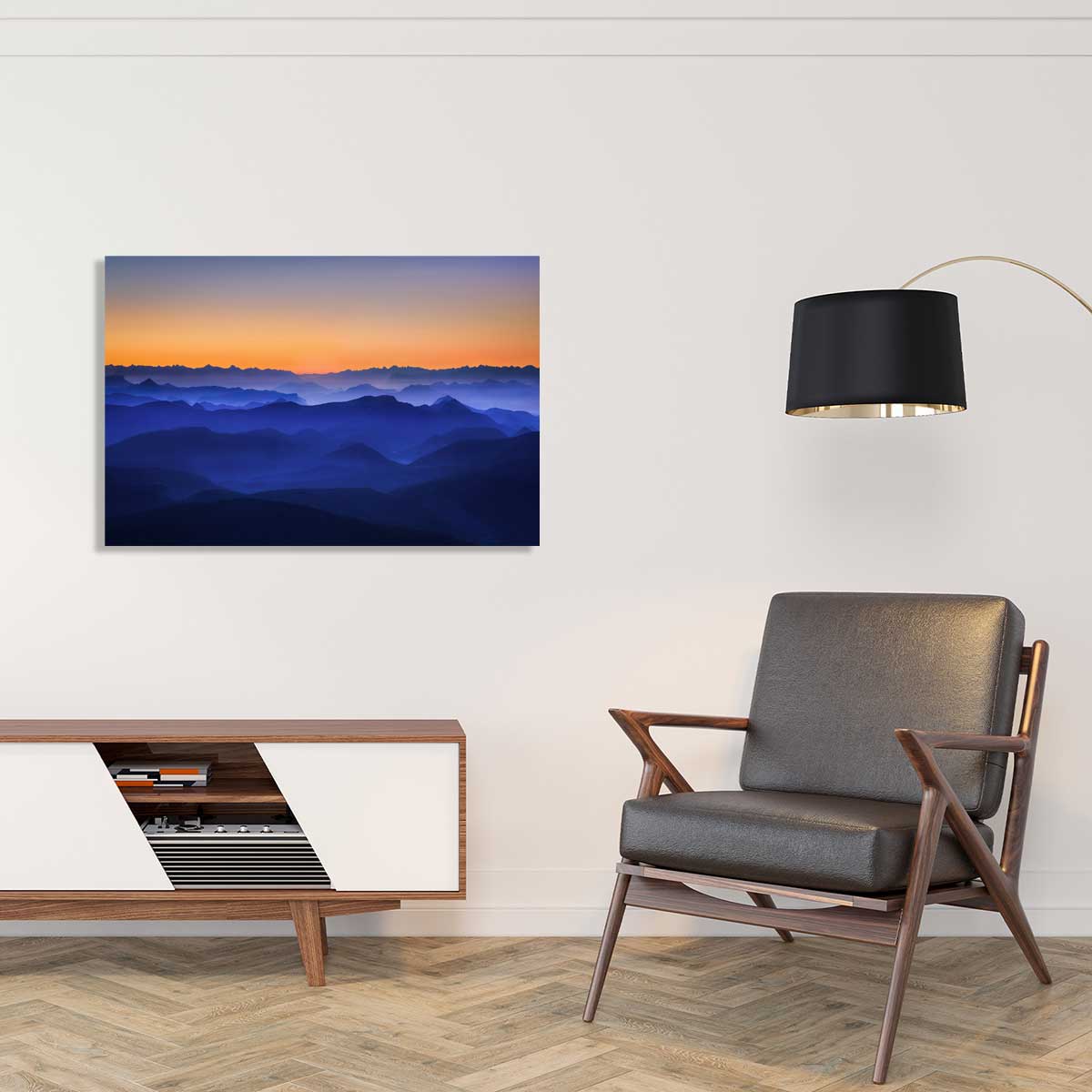 Tableau Mystique montagne tableau alu dibond, HEXOA