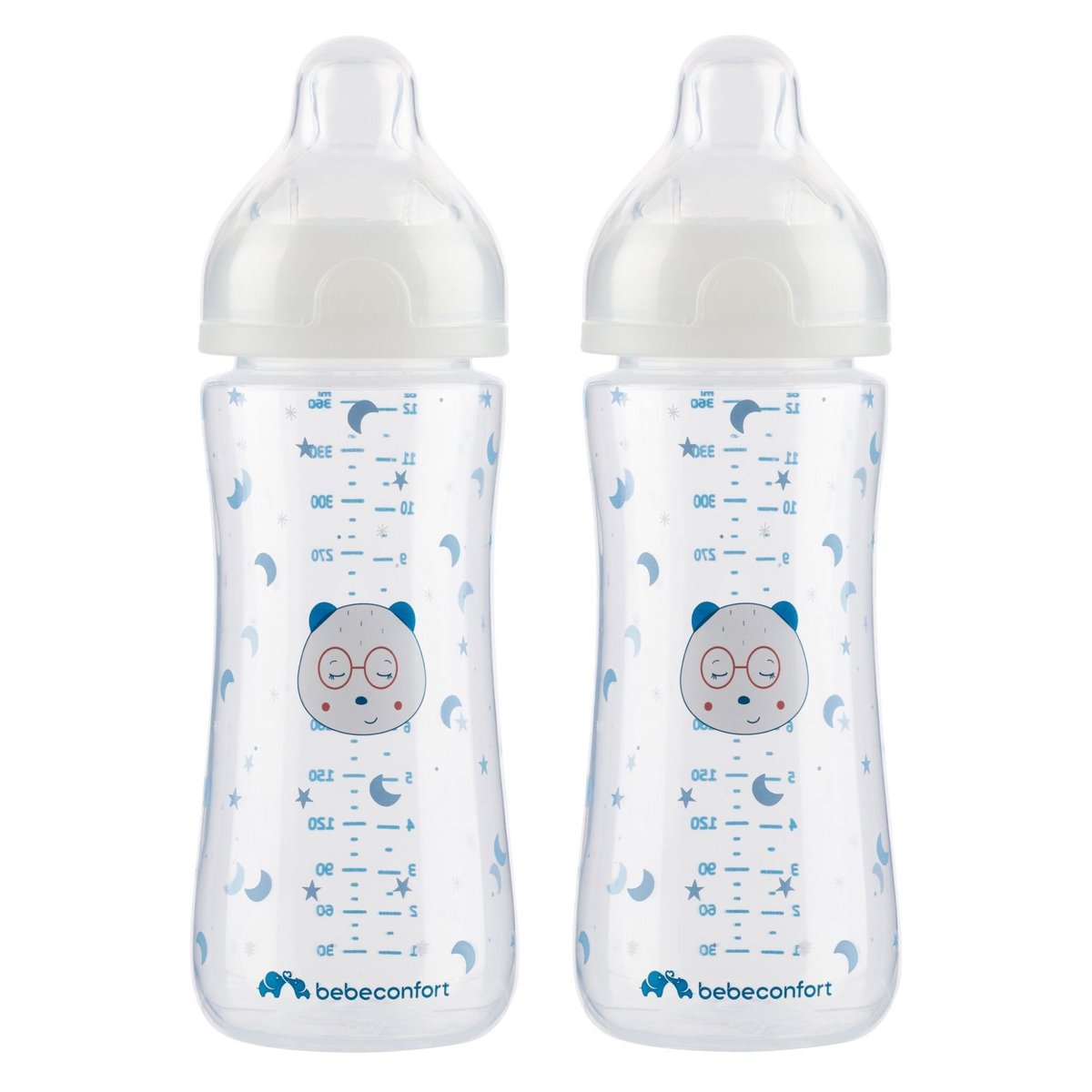 Lot de 2 Biberons anti colique phosphorescent bébé 6 mois couleur unique, BEBECONFORT