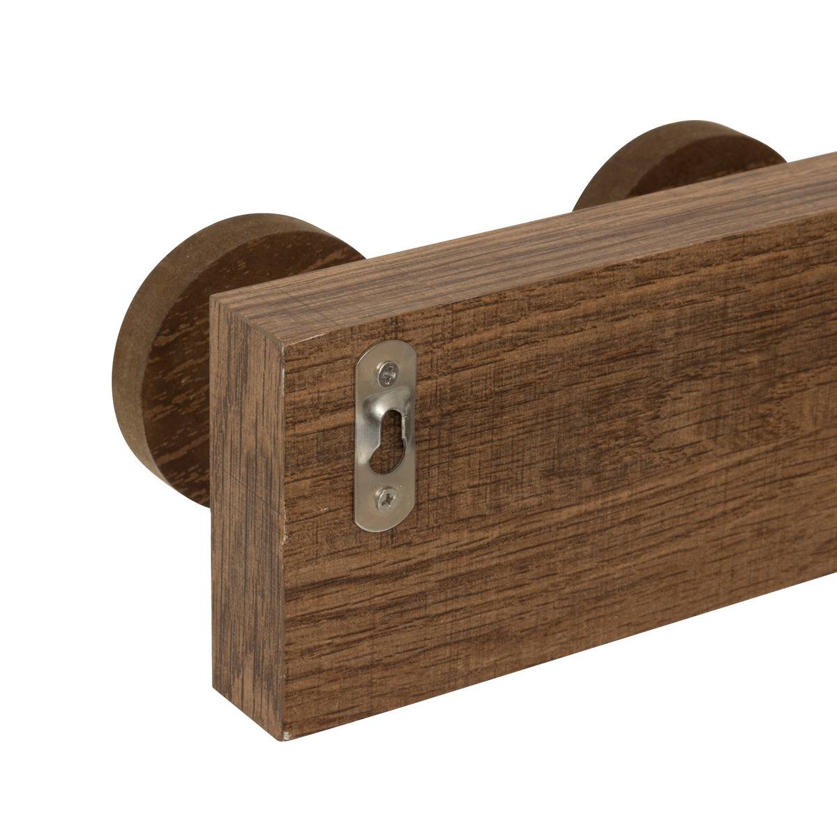 Patère murale 4 crochets en bois design industriel COME marron, 5FIVE SIMPLY SMART