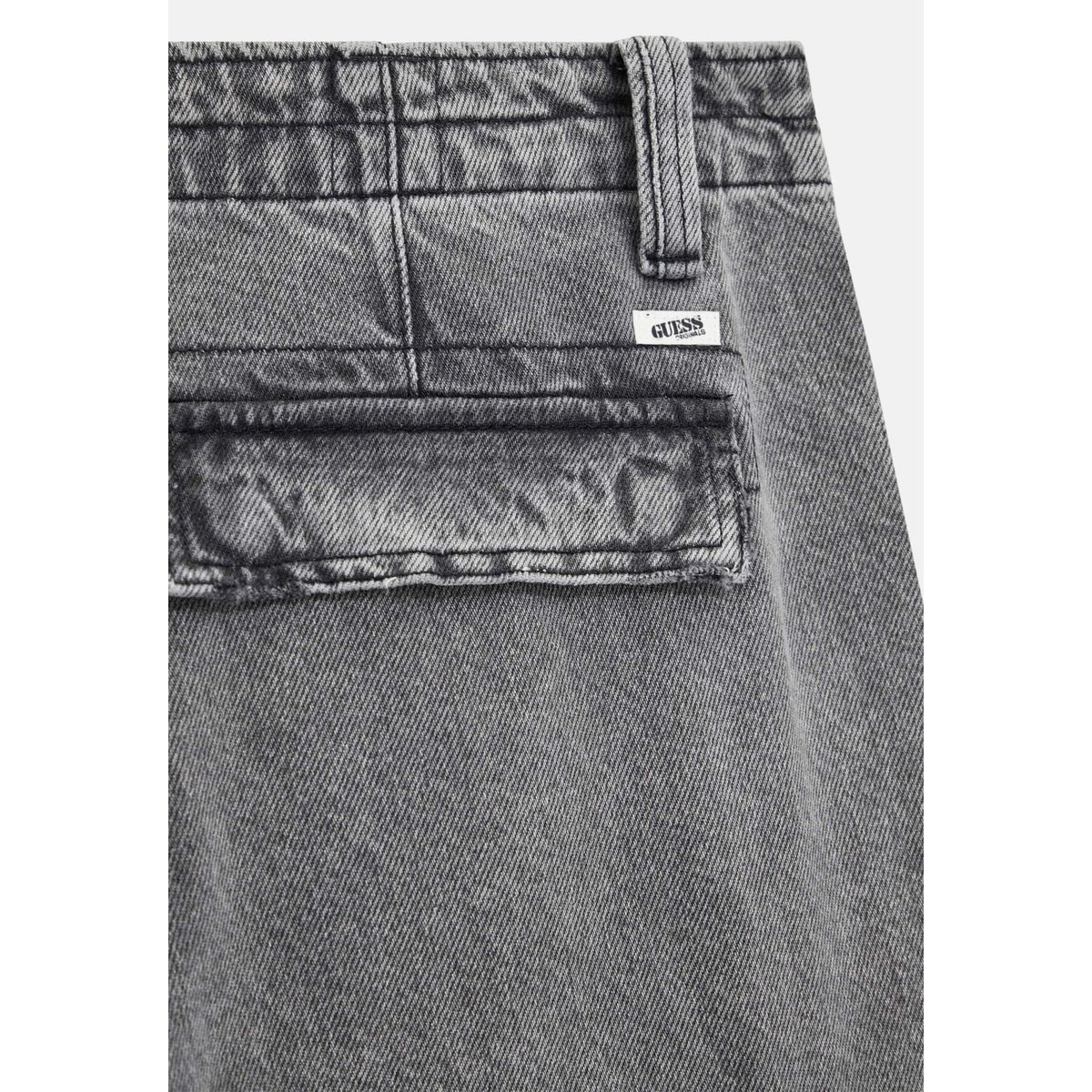 Pantalon Cargo En Jean gris, GUESS