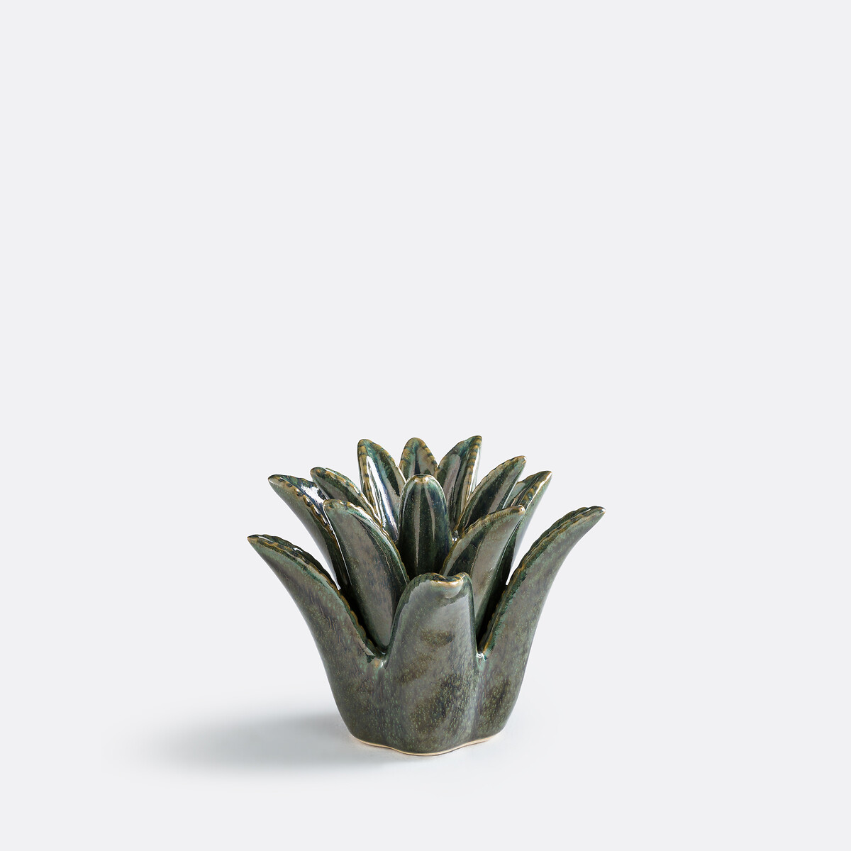 Tropia Ceramic Palm Candle Holder, Height 14.3cm green, LA REDOUTE INTERIEURS