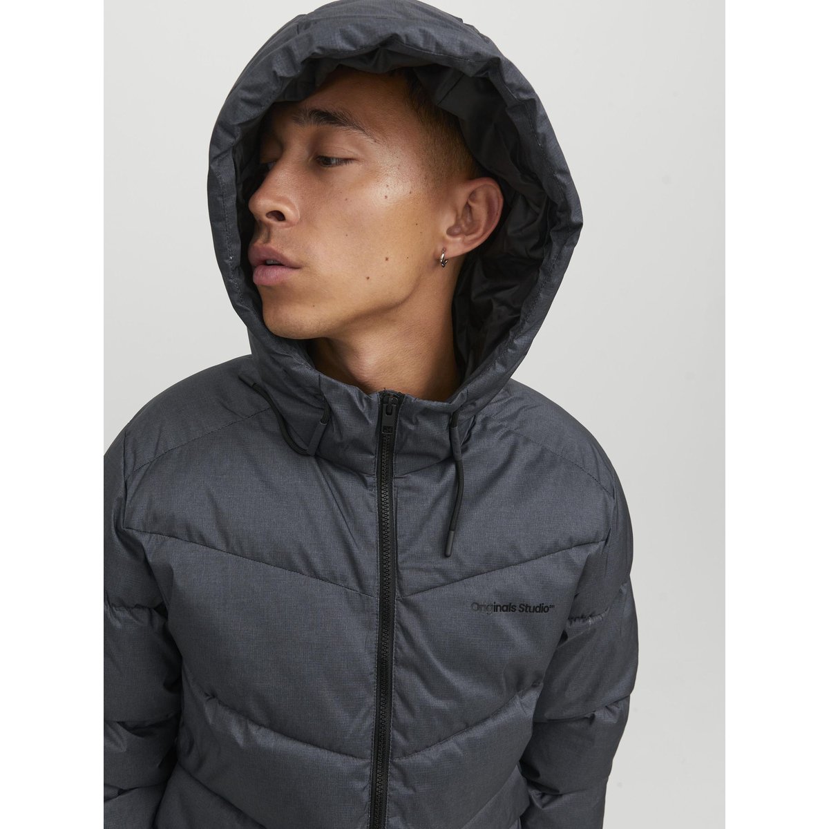 Doudoune dark grey melange, JACK & JONES