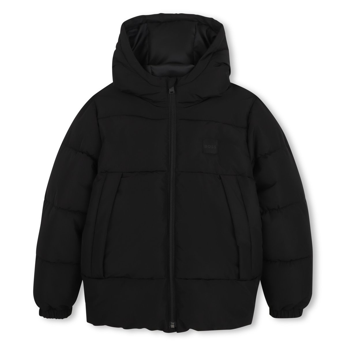 Doudoune à capuche black, BOSS KIDSWEAR