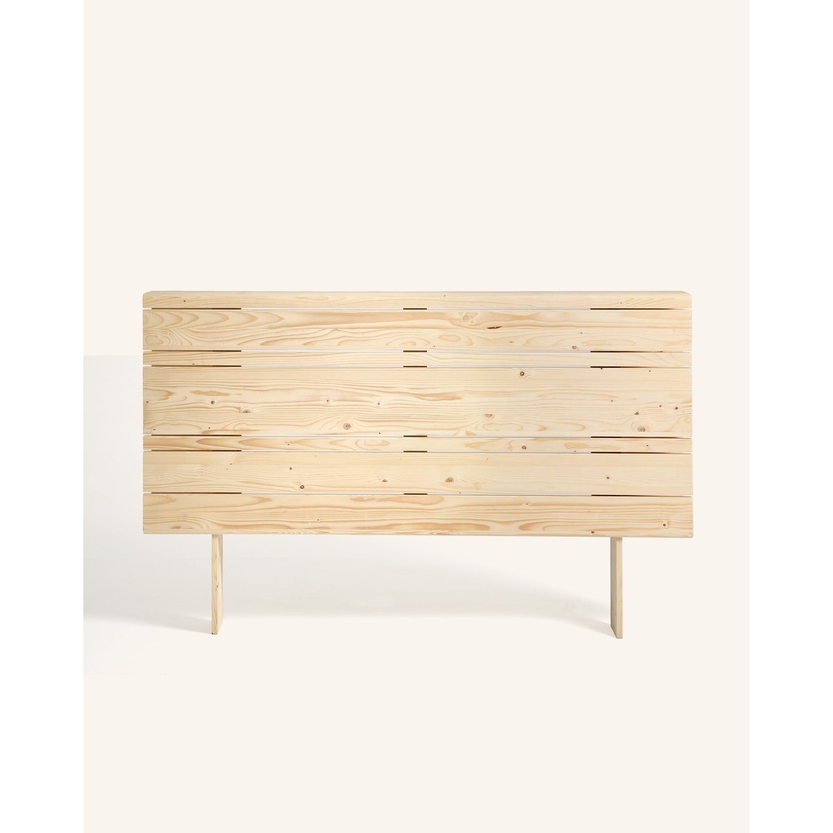 Tête de lit rangement sapin massif blanc 160 cm - CÉDRIC beige, HANNUN