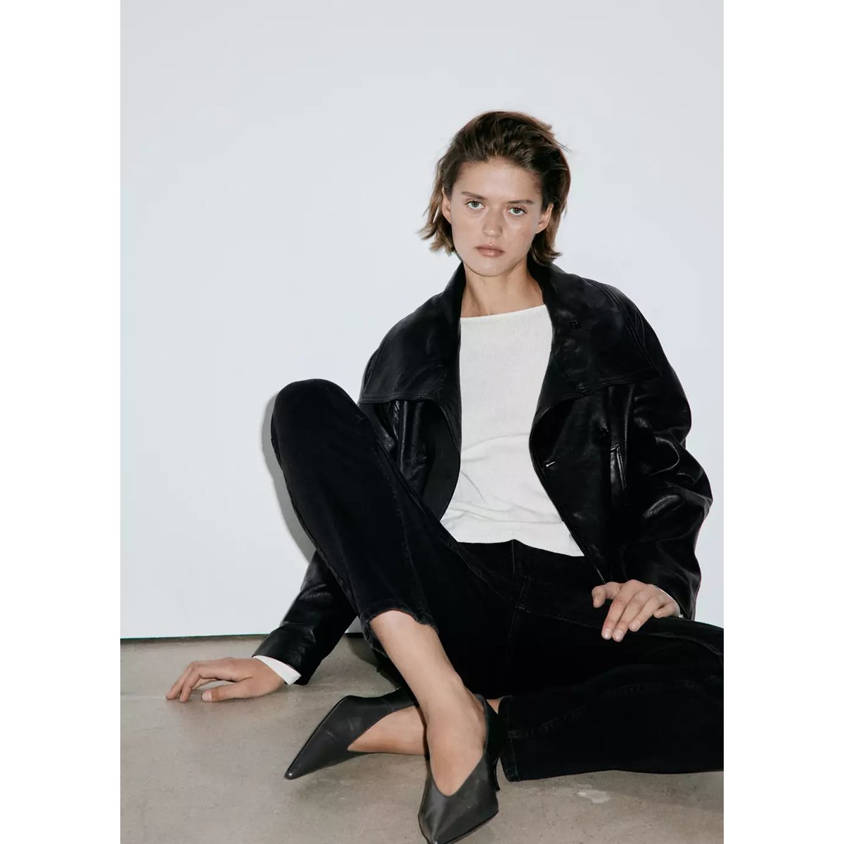 Jean Newmom confort taille haute black denim, MANGO